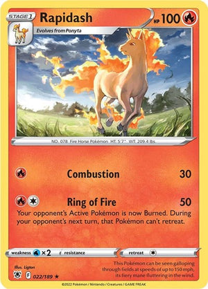 Pokemon TCG - SWSH10: Astral Radiance - Rapidash - 022/189