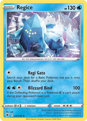 Pokemon TCG - SWSH10: Astral Radiance - Regice - 037/189