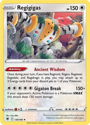 Pokemon TCG - SWSH10: Astral Radiance - Regigigas - 130/189 - Reverse Holofoil