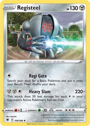 Pokemon TCG - SWSH10: Astral Radiance - Registeel - 108/189 - Reverse Holofoil