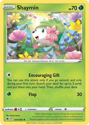 Pokemon TCG - SWSH10: Astral Radiance - Shaymin - 014/189 - Reverse Holofoil