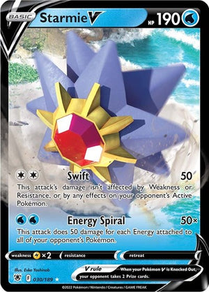 Pokemon TCG - SWSH10: Astral Radiance - Starmie V - 030/189 - Holofoil