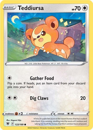 Pokemon TCG - SWSH10: Astral Radiance - Teddiursa - 122/189