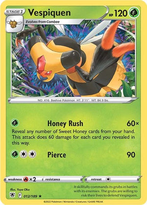 Pokemon TCG - SWSH10: Astral Radiance - Vespiquen - 012/189 - Reverse Holofoil