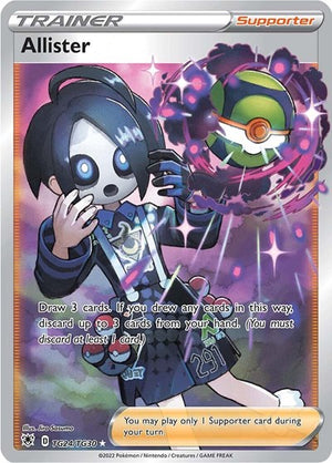 Pokemon TCG - SWSH10: Astral Radiance Trainer Gallery - Allister - TG24/TG30 - Holofoil