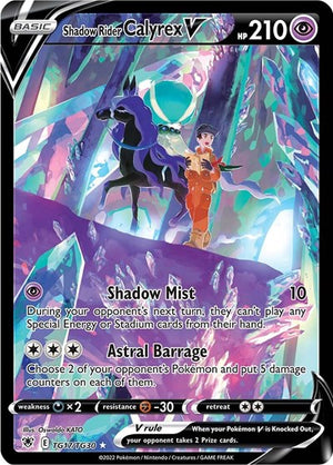 Pokemon TCG - SWSH10: Astral Radiance Trainer Gallery - Shadow Rider Calyrex V - TG17/TG30 - Holofoil