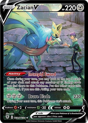 Pokemon TCG - SWSH10: Astral Radiance Trainer Gallery - Zacian V - TG21/TG30 - Holofoil