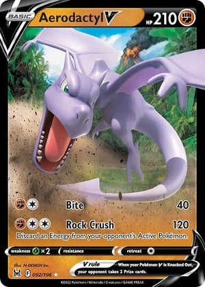 Pokemon TCG - SWSH11: Lost Origin - Aerodactyl V - 092/196 - Holofoil