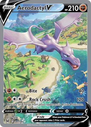 Pokemon TCG - SWSH11: Lost Origin - Aerodactyl V - 180/196 - Holofoil