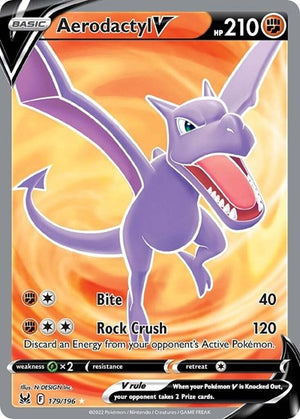 Pokemon TCG - SWSH11: Lost Origin - Aerodactyl V - 179/196 - Holofoil