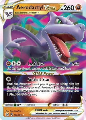 Pokemon TCG - SWSH11: Lost Origin - Aerodactyl VSTAR - 093/196 - Holofoil