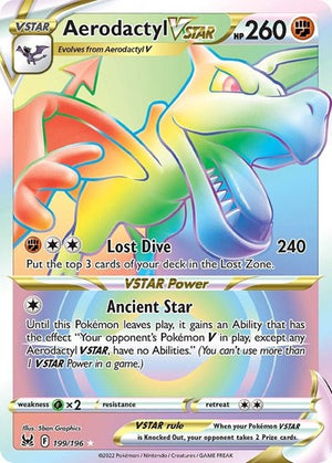Pokemon TCG - SWSH11: Lost Origin - Aerodactyl VSTAR - 199/196 - Holofoil