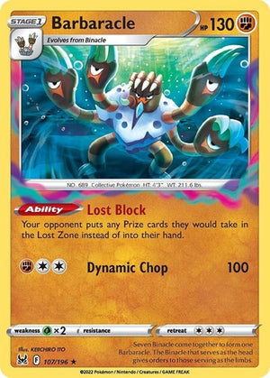 Pokemon TCG - SWSH11: Lost Origin - Barbaracle - 107/196 - Reverse Holofoil