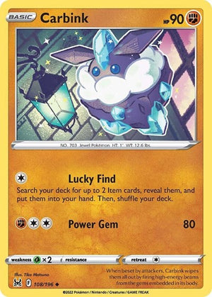 Pokemon TCG - SWSH11: Lost Origin - Carbink - 108/196 - Reverse Holofoil