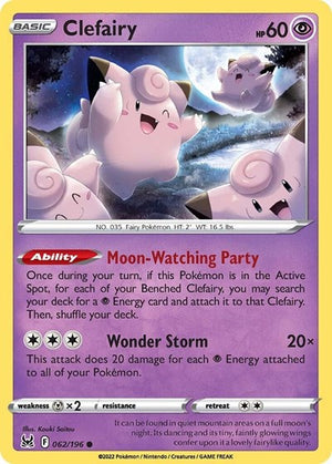 Pokemon TCG - SWSH11: Lost Origin - Clefairy - 062/196