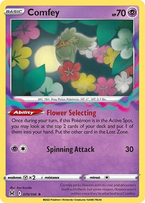 Pokemon TCG - SWSH11: Lost Origin - Comfey - 079/196 - Reverse Holofoil