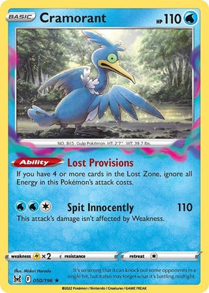 Pokemon TCG - SWSH11: Lost Origin - Cramorant - 050/196