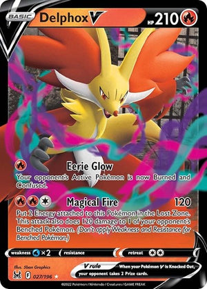 Pokemon TCG - SWSH11: Lost Origin - Delphox V - 027/196 - Holofoil