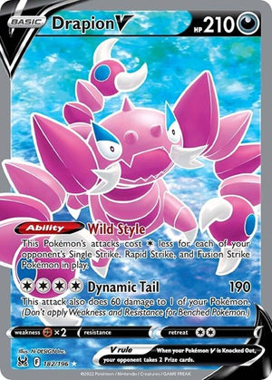 Pokemon TCG - SWSH11: Lost Origin - Drapion V - 182/196 - Holofoil