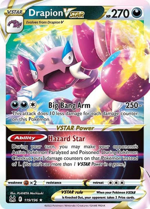 Pokemon TCG - SWSH11: Lost Origin - Drapion VSTAR - 119/196 - Holofoil
