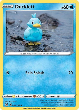 Pokemon TCG - SWSH11: Lost Origin - Ducklett - 046/196 - Reverse Holofoil