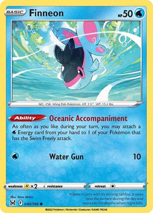 Pokemon TCG - SWSH11: Lost Origin - Finneon - 040/196