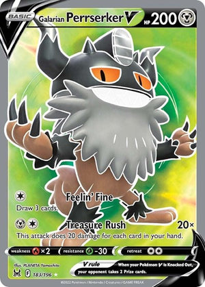 Pokemon TCG - SWSH11: Lost Origin - Galarian Perrserker V - 183/196 - Holofoil