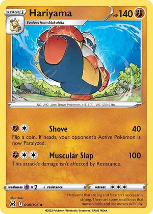 Pokemon TCG - SWSH11: Lost Origin - Hariyama - 098/196