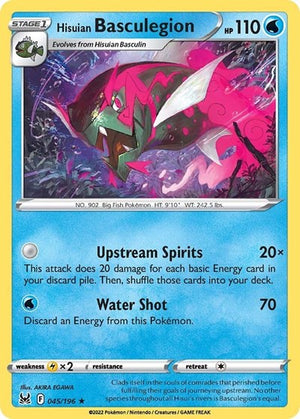Pokemon TCG - SWSH11: Lost Origin - Hisuian Basculegion - 045/196 - Holofoil
