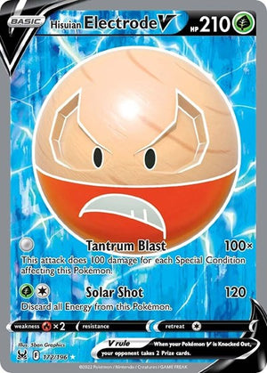 Pokemon TCG - SWSH11: Lost Origin - Hisuian Electrode V - 172/196 - Holofoil