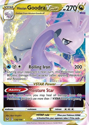 Pokemon TCG - SWSH11: Lost Origin - Hisuian Goodra VSTAR - 136/196 - Holofoil
