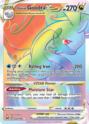 Pokemon TCG - SWSH11: Lost Origin - Hisuian Goodra VSTAR - 202/196 - Holofoil