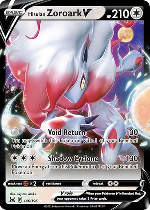Pokemon TCG - SWSH11: Lost Origin - Hisuian Zoroark V - 146/196 - Holofoil