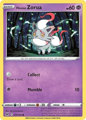 Pokemon TCG - SWSH11: Lost Origin - Hisuian Zorua - 075/196