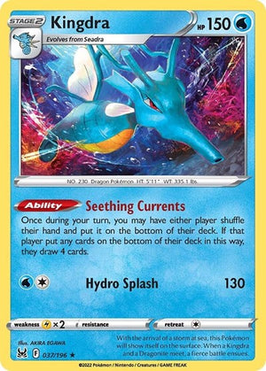 Pokemon TCG - SWSH11: Lost Origin - Kingdra - 037/196 - Holofoil