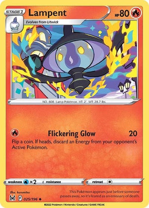 Pokemon TCG - SWSH11: Lost Origin - Lampent - 025/196