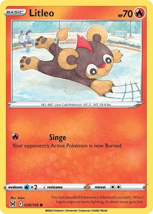 Pokemon TCG - SWSH11: Lost Origin - Litleo - 028/196