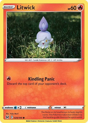 Pokemon TCG - SWSH11: Lost Origin - Litwick - 024/196 - Reverse Holofoil