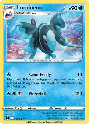 Pokemon TCG - SWSH11: Lost Origin - Lumineon - 041/196 - Reverse Holofoil