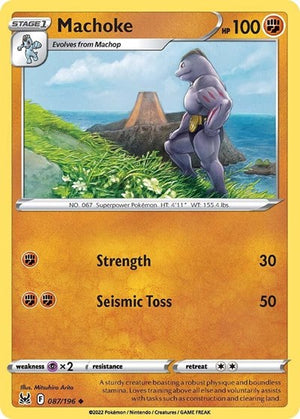 Pokemon TCG - SWSH11: Lost Origin - Machoke - 087/196 - Reverse Holofoil