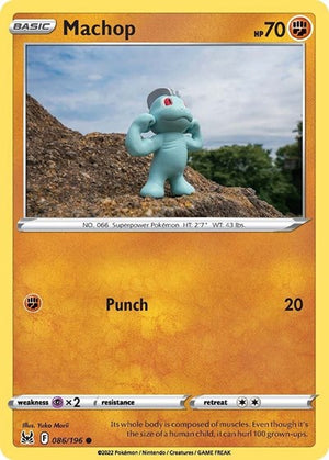Pokemon TCG - SWSH11: Lost Origin - Machop - 086/196 - Reverse Holofoil