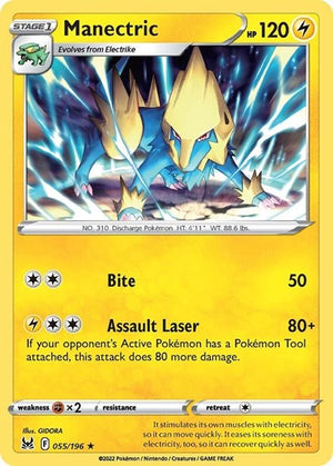 Pokemon TCG - SWSH11: Lost Origin - Manectric - 055/196 - Reverse Holofoil