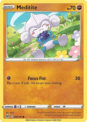 Pokemon TCG - SWSH11: Lost Origin - Meditite - 099/196 - Reverse Holofoil