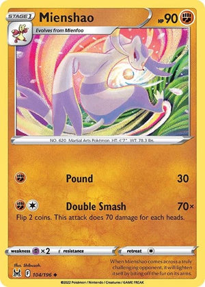 Pokemon TCG - SWSH11: Lost Origin - Mienshao - 104/196