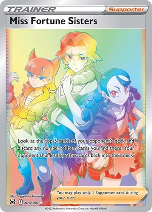 Pokemon TCG - SWSH11: Lost Origin - Miss Fortune Sisters - 209/196 - Holofoil