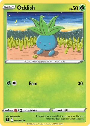 Pokemon TCG - SWSH11: Lost Origin - Oddish - 001/196 - Reverse Holofoil