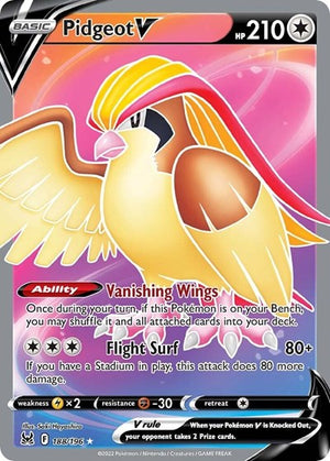 Pokemon TCG - SWSH11: Lost Origin - Pidgeot V - 188/196 - Holofoil