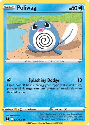 Pokemon TCG - SWSH11: Lost Origin - Poliwag - 030/196 - Reverse Holofoil