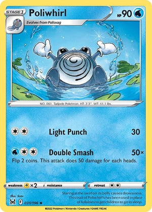 Pokemon TCG - SWSH11: Lost Origin - Poliwhirl - 031/196 - Reverse Holofoil
