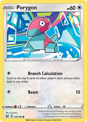 Pokemon TCG - SWSH11: Lost Origin - Porygon - 140/196